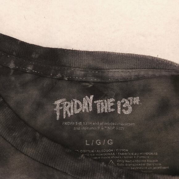 Friday the 13th Movie Crew Neck Short Sleeve Graphic T Shirt Mens Size L Tie Dye - Picture 3 of 9